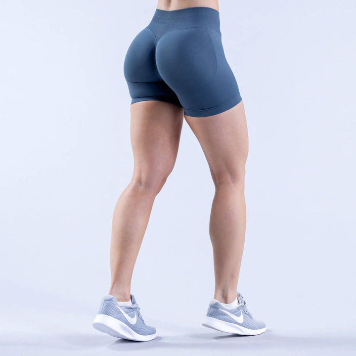 4.5" Impact Shorts Low Ribbed Band Yoga Shorts Seamless Flex Scrunch Bum Workout Gym Shorts Booty High Stretch Running Shorts-THAT FASHION STORE