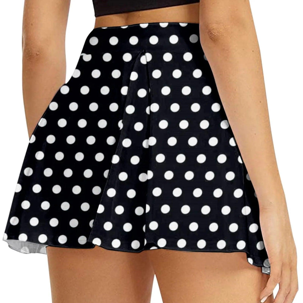 Women Polka Dots Print Sports Dance Fitness Skirt Female Tennis Running Skort Skirt Active Athletic Yoga Fitness Skirts-THAT FASHION STORE