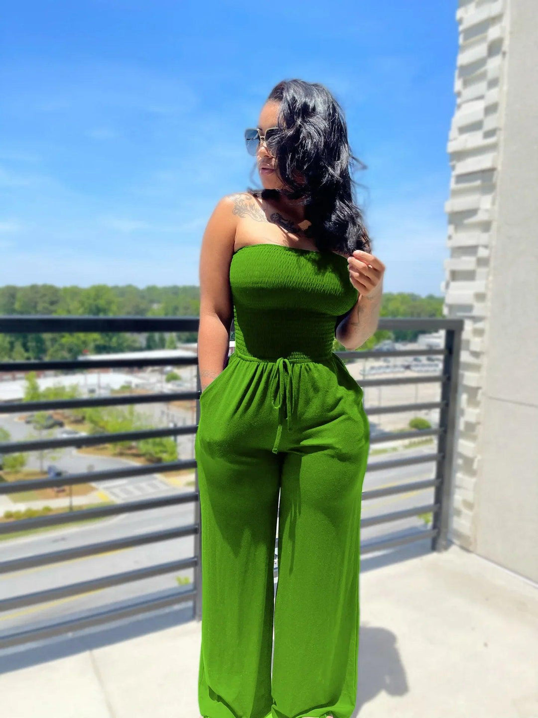 Summer Sexy Tube Top Wide-leg Jumpsuit Women Fashion Casual Loose Jumpsuit Women-THAT FASHION STORE