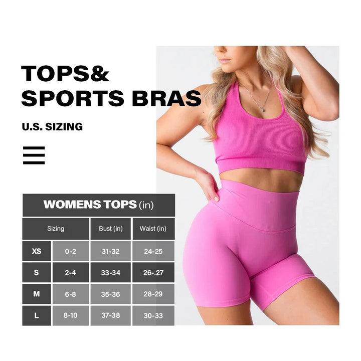 NVGTN Limitless Ribbed Seamless Halter Bra Spandex Woman Fitness Elastic Breathable Breast Enhancement Leisure Sports Underwear-THAT FASHION STORE