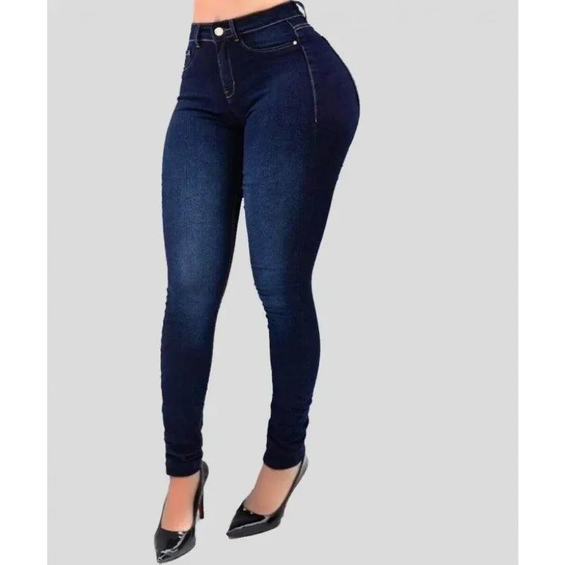 Slim Skinny Denim Pants Pockets Streetwear Trend High Waist Pencil Jeans Women Sexy Streetwear Stretch Shaping Jeans Trousers-THAT FASHION STORE