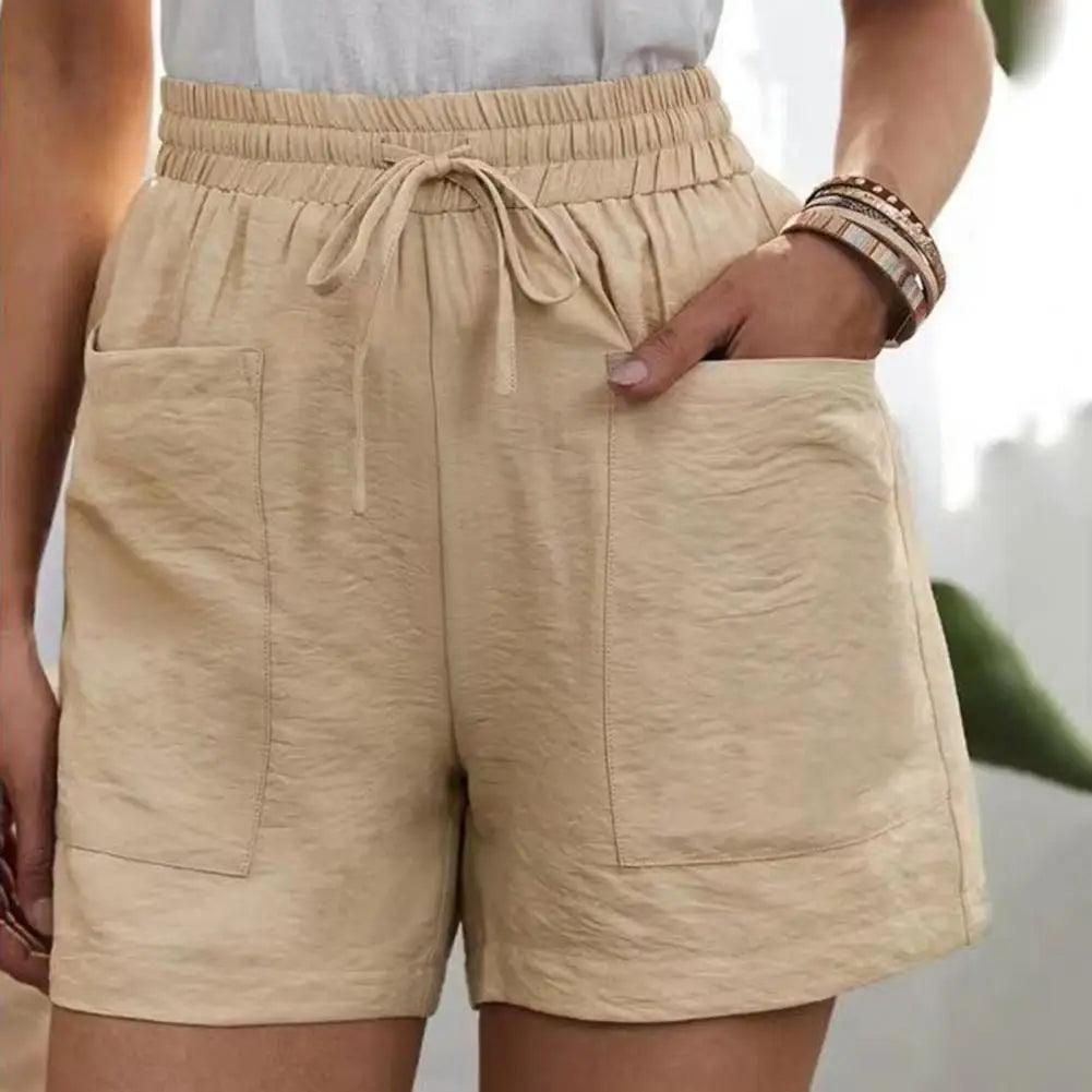 Oversized Shorts for Women's 2023 Summer Fashion Casual Loose Straight Shorts Women's Elastic Waist Cropped Pants-THAT FASHION STORE