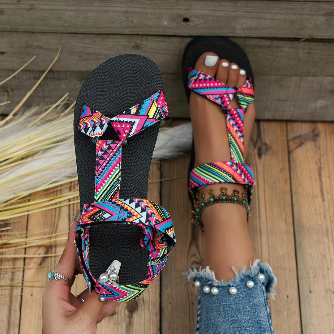 2023 Summer Flat Women's Shoes Hemp Rope Set Foot Beach Sandals Outdoor All-match Casual Slippers Large Size Women Sandals-THAT FASHION STORE