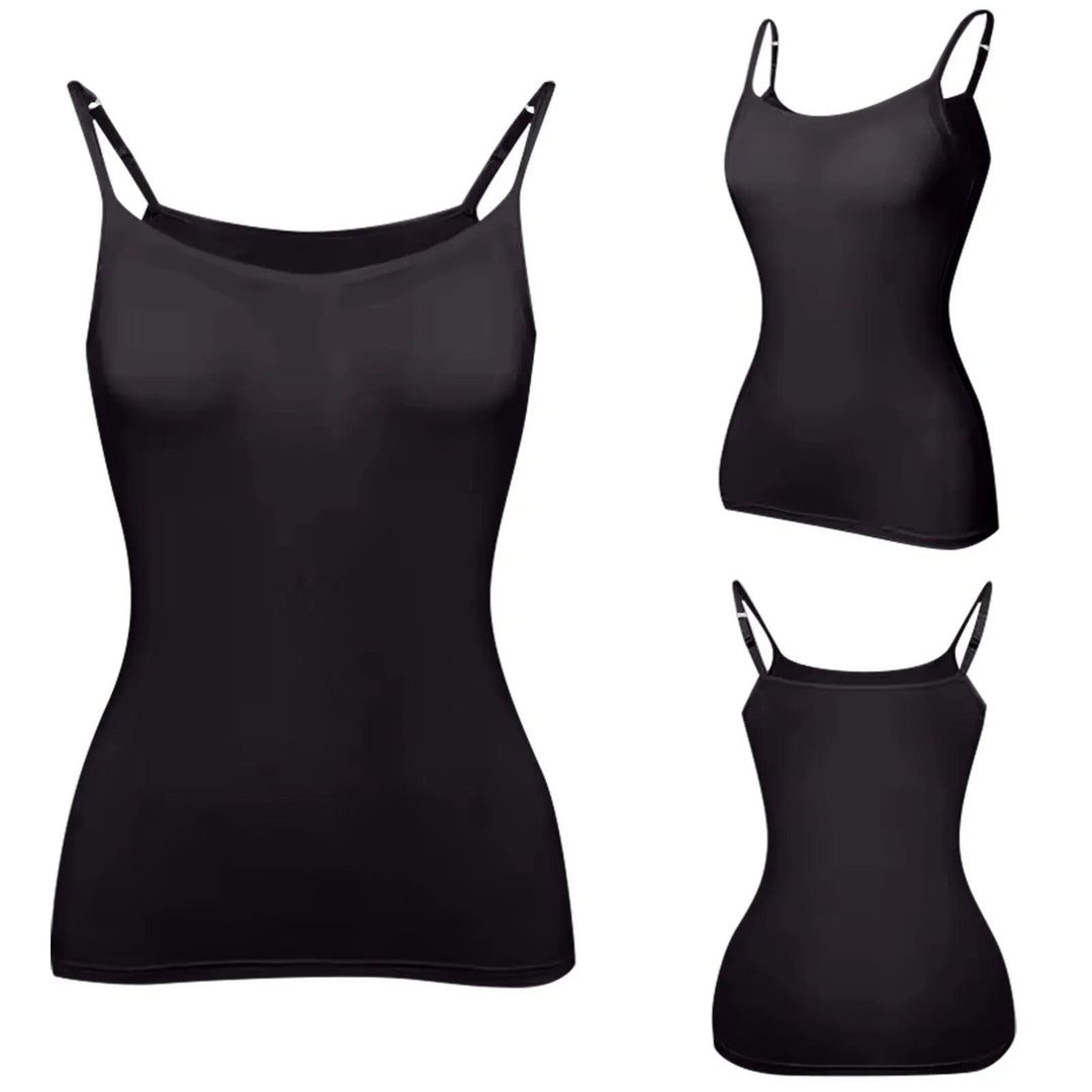 Padded Bra Tank Top Women Modal Spaghetti Solid Cami Top Vest Female Adjustable Camisole With Built In Bra Fitness Clothing-THAT FASHION STORE