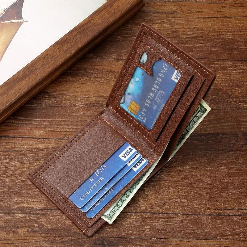 Vintage Pu Leather Wallet Minimalist Purse For Men Money Change Pouch Credit Card Holder Man Birthday Gifts-THAT FASHION STORE