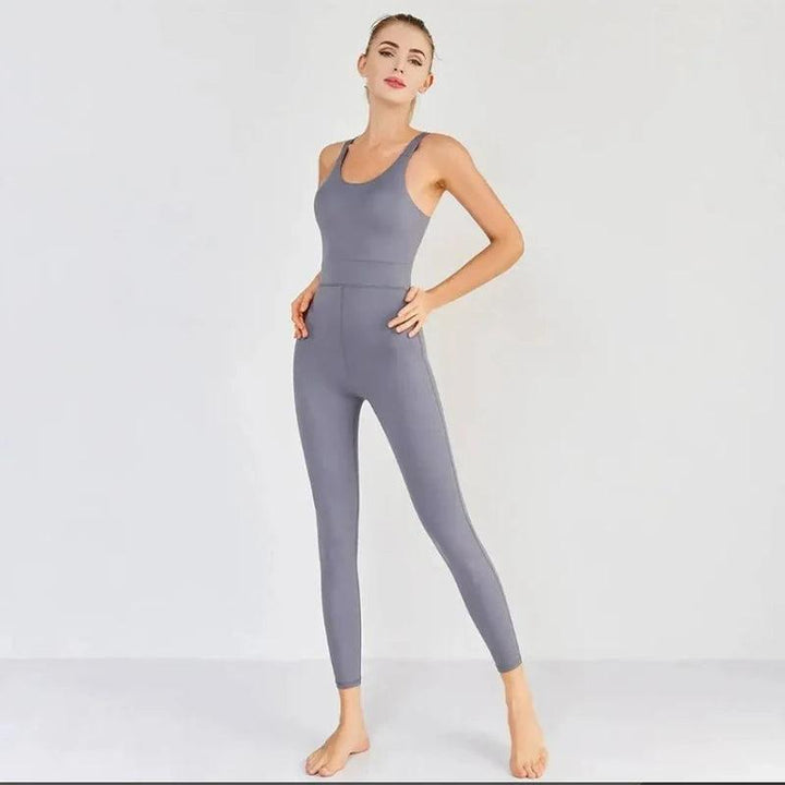 DANCEFISH Sport Outfit For Woman Fitness Class Suit Beautiful Back Sportwear Dancewear Aerial Yoga Jumpsuits-THAT FASHION STORE