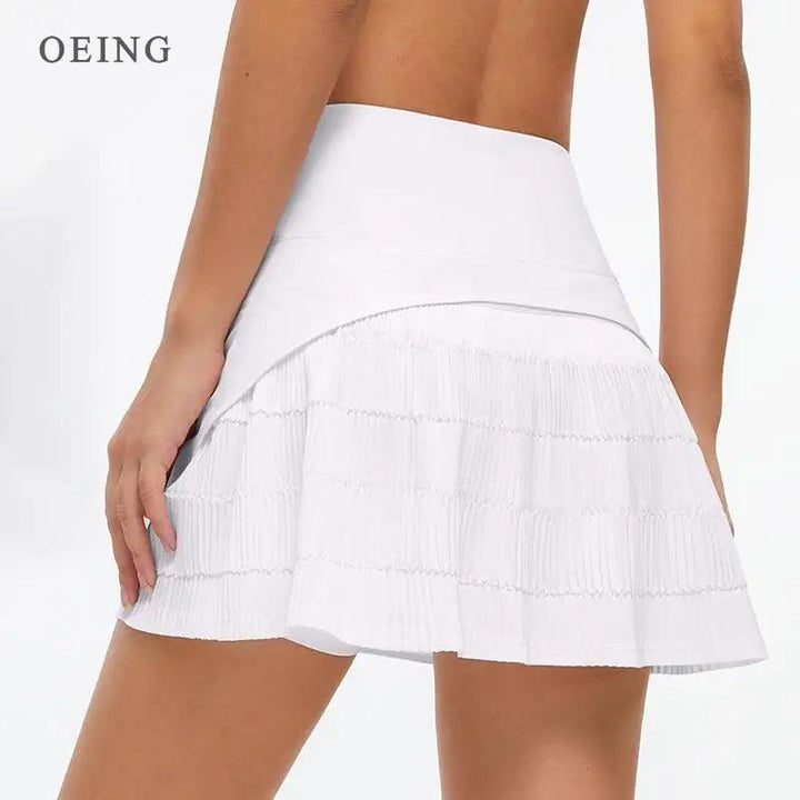 Women Sports Tennis Skirts Fitness Running Shorts High Waist Athletic Skirt With Pockets Pleated Sport Skort Golf Sportswear-THAT FASHION STORE