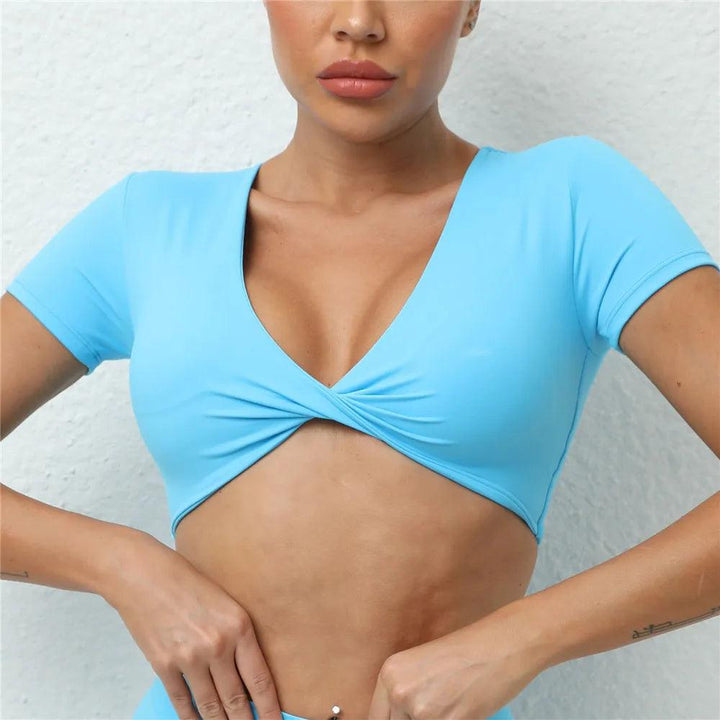 2024 Pad Nylon Fitness High Impact Strap Gym Sport Bra Women Quick Dry Crop Top Push Up Workout Running Active Crop Tops Shirt-THAT FASHION STORE