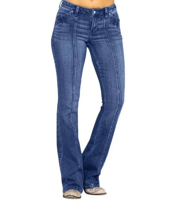 2023 New Women's Low Waist Boot Cut Jeans Fashion Slim Stretch Denim Flared Pants Casual Female Trousers XS-4XL Drop Shipping-THAT FASHION STORE