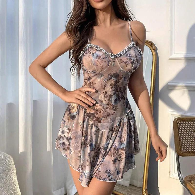 Dress Fragmented European style camisole youth dress short skirt female dresses sexy costume women Female clothing robe femmes-THAT FASHION STORE