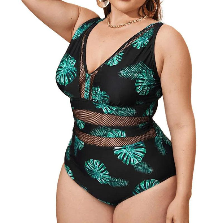 2022 Black Push Up Swimsuit One Piece Large Size Swimwear Women One-piece Suits Beachwear Summer Mesh Bathing Suit Female 4XL-THAT FASHION STORE