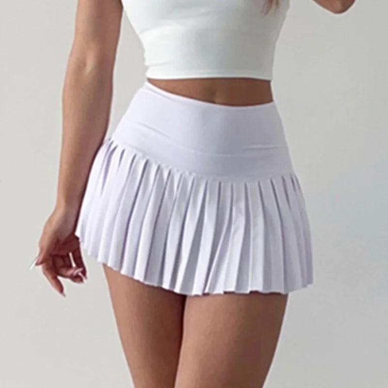 Cloud Hide Quick Dry Sports Skirt Gym Dancing Tennis Skirts for Women XL Workout Cycling Fitness Shorts High Waist Running Skort-THAT FASHION STORE