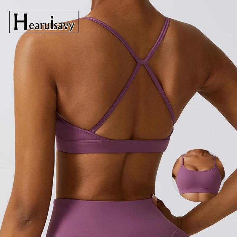 Hearuisavy Sports Bra Cross Gym Top Women Training Running Yoga Bra Stretch Women Workout Underwear Fitness Sexy Yoga Clothes-THAT FASHION STORE