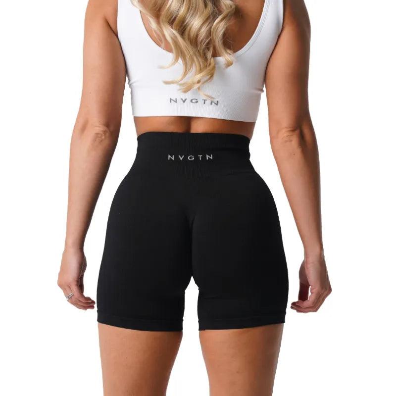 NVGTN Spandex Solid Seamless Shorts Women Soft Workout Tights Fitness Outfits Yoga Pants Gym Wear-THAT FASHION STORE