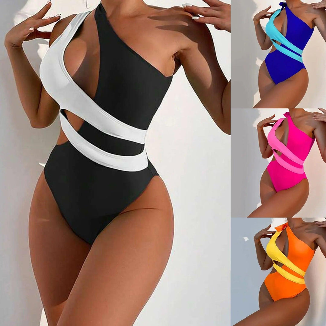 Bikinis One-Piece Swimwear Cut-out One Shoulder One Piece Swimsuit Summer Beach Swimwear Bathing Suit For Women-THAT FASHION STORE