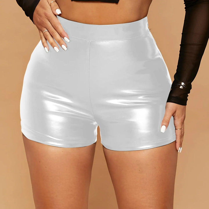 Sexy Nightclub Leather Shorts Women High Waist Bodycon Push Up Leather Short Joggers Sports Fitness Womens Sexy Slim Shorts-THAT FASHION STORE