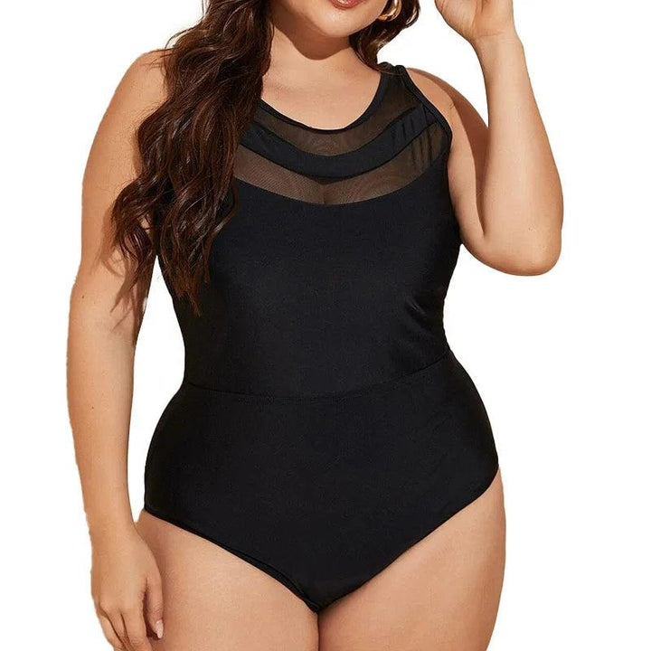 2022 Black Push Up Swimsuit One Piece Large Size Swimwear Women One-piece Suits Beachwear Summer Mesh Bathing Suit Female 4XL-THAT FASHION STORE