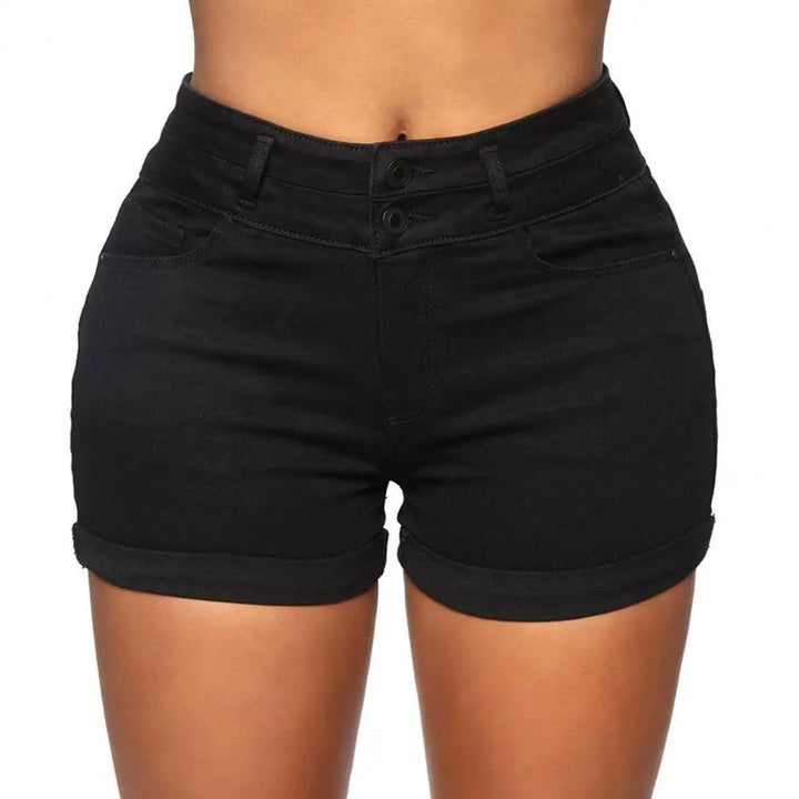 2024 Summer New Black and White High Waist Denim Shorts For Women Fashion Sexy Slim Fit Stretch Jeans Shorts S-2XL-THAT FASHION STORE