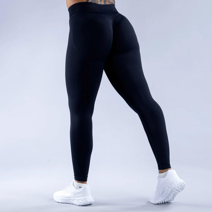 Impact Leggings Women Low Ribbed Band Scrunch Bum Seamless Yoga Pants Gym Leggings Fitness Sweat Wicking Stretch Workout Tights-THAT FASHION STORE