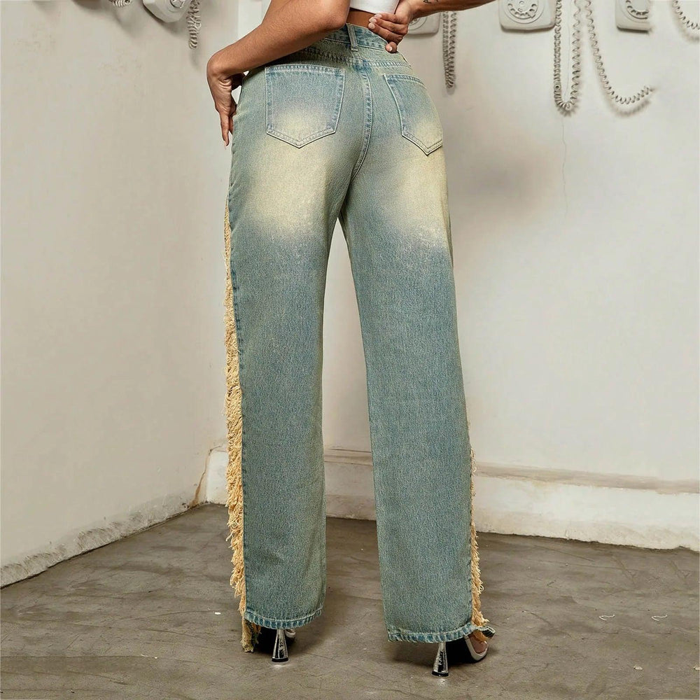 2024 Jeans For Women High Waist Baggy Wide Leg Jeans Stretchy Denim Pants Womens Designer Pants-THAT FASHION STORE