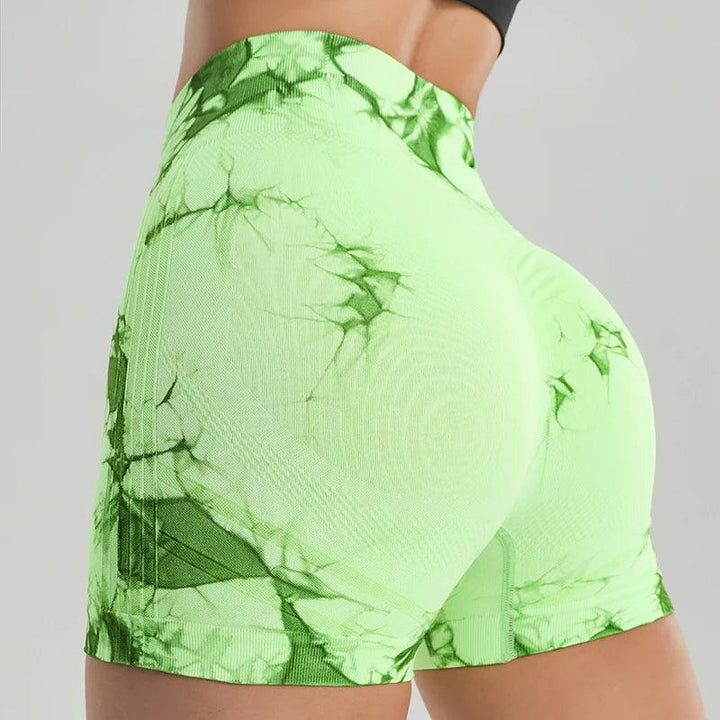 Tie-Dye Seamless Yoga Shorts Skinny Fitness Shorts Women's Summer Athletic Shorts Sportswear Fitness Clothing Cycling Pants-THAT FASHION STORE