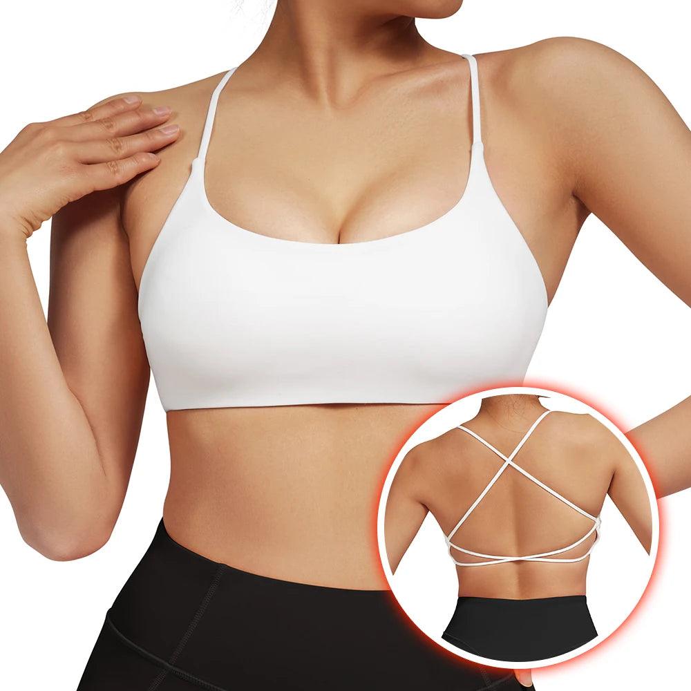 Sports Bra For Fitness Women With Pad Workout Running Tank Top Female Backless Shockproof Breathable Underwear Yoga Bra Women-THAT FASHION STORE