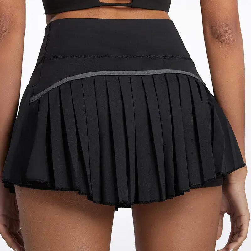 Cloud Hide Safe Tennis Skirts XS-XXL Gym Golf Running Pleated Pantskirt SEXY Women Sports Fitness Shorts Pocket High Waist Skort-THAT FASHION STORE