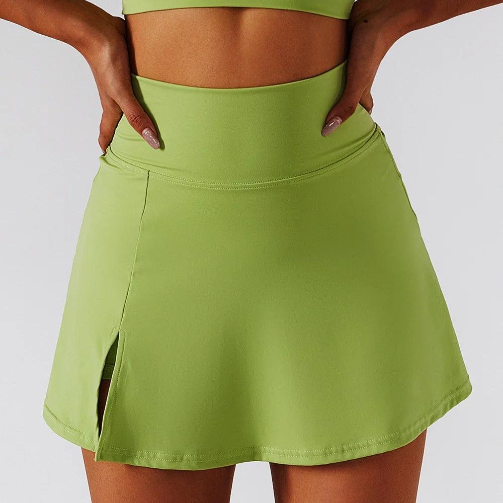 Cloud Hide Women Safe Sports Skirt Workout Tennis Skirts Home Dancing Cycling Fitness Shorts High Waist Quick Dry Running Skorts-THAT FASHION STORE