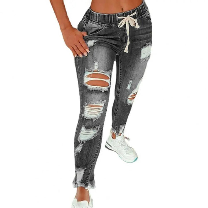 Popular Denim Pants Summer Pure Color All Match Jeans Slim Female Pencil Jeans for Dating-THAT FASHION STORE