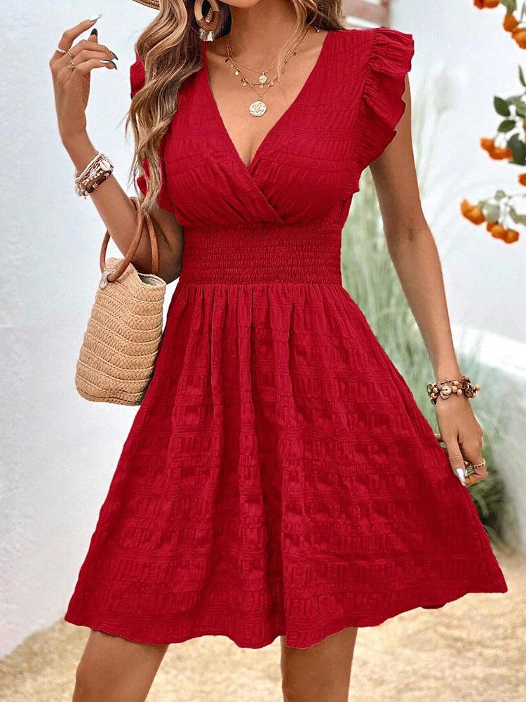 Elegant Short Dresses For Women Summer,Casual Holiday Beach Dress,Fashion Summer Dresses 2024,Summer Clothes Women 2024-THAT FASHION STORE