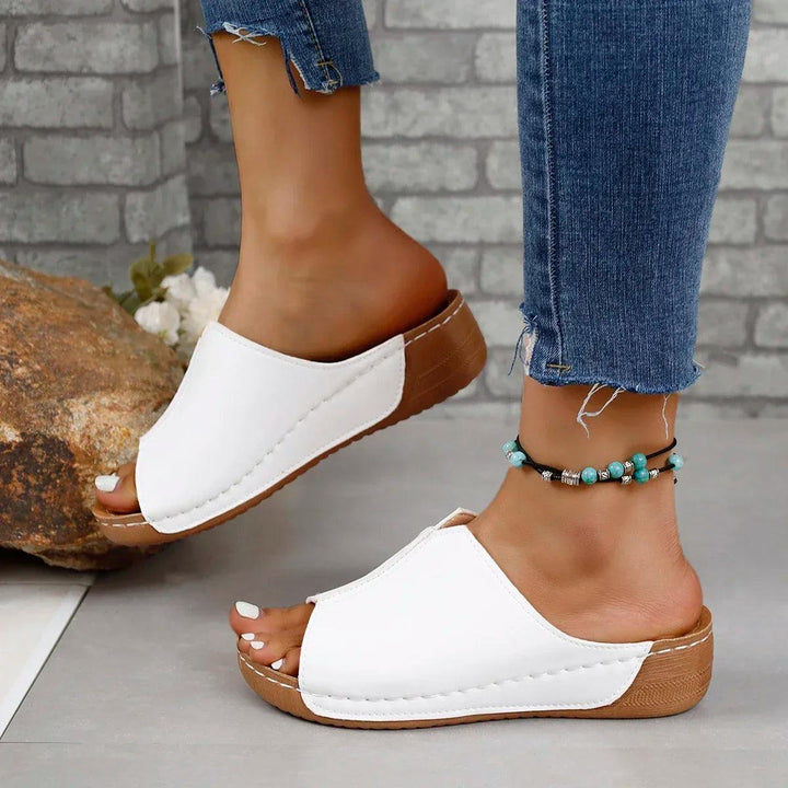 New Open Toe Women's Wedge Sandals White Summer Fashion Breathable Comfortable Sandals Woman Buckle Female Footwear Woman Shoes-THAT FASHION STORE