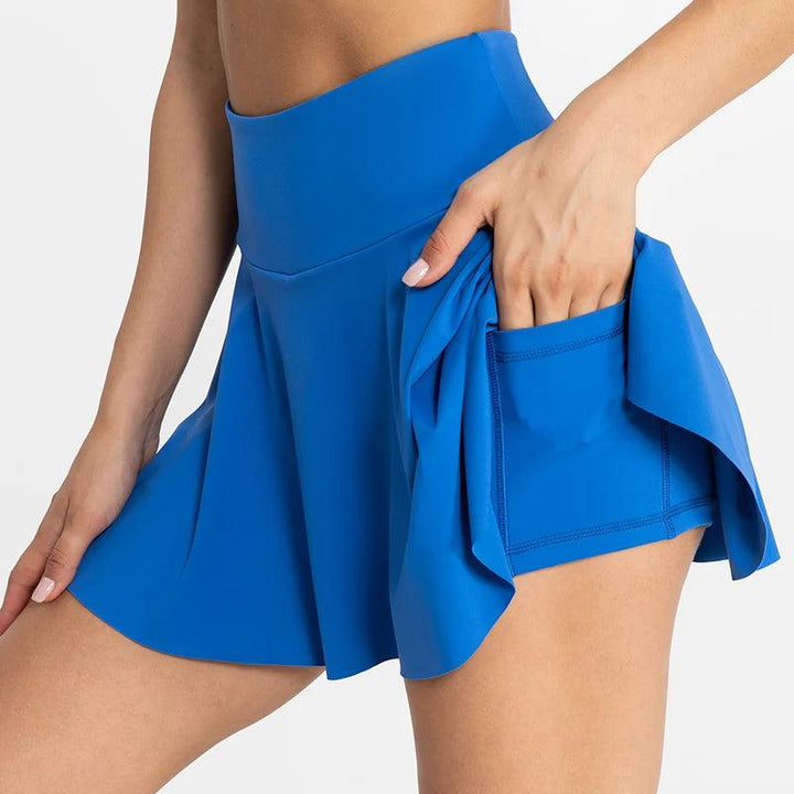 VITALINOVO Pleated Tennis Skirts for Women with Pockets High Waisted Athletic Skirts with Shorts 2 in 1 Gym Workout Golf Skorts-THAT FASHION STORE