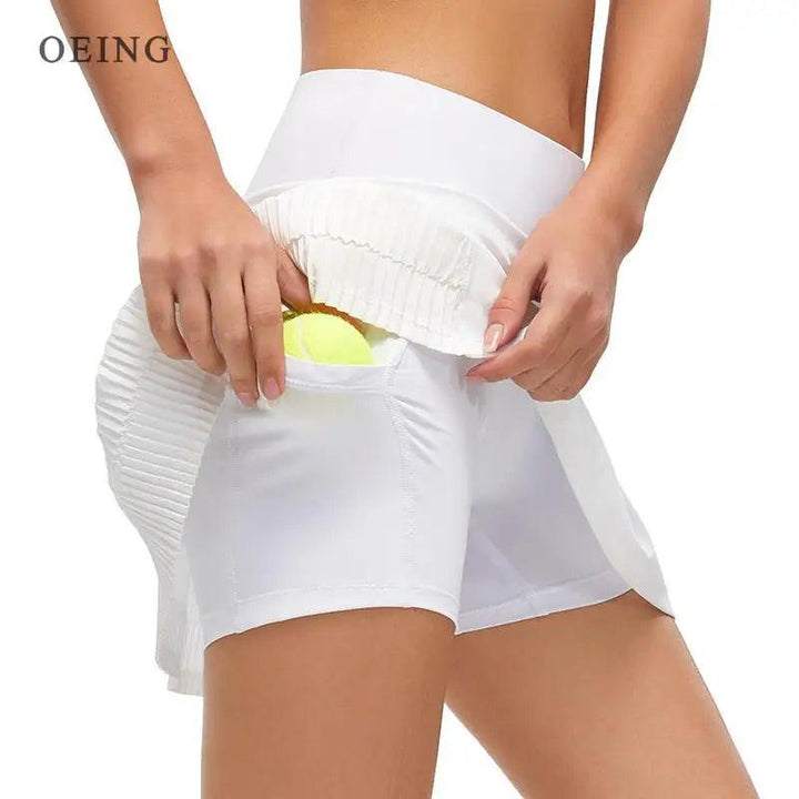 Women Sports Tennis Skirts Fitness Running Shorts High Waist Athletic Skirt With Pockets Pleated Sport Skort Golf Sportswear-THAT FASHION STORE