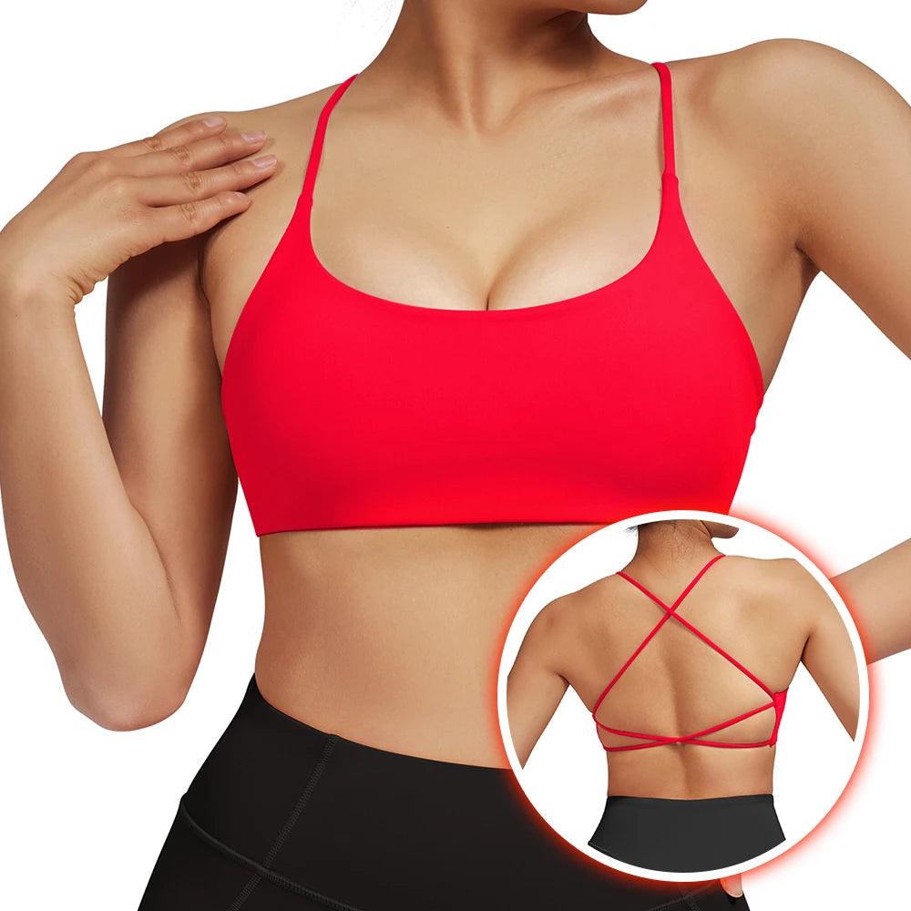 Sports Bra For Fitness Women With Pad Workout Running Tank Top Female Backless Shockproof Breathable Underwear Yoga Bra Women-THAT FASHION STORE