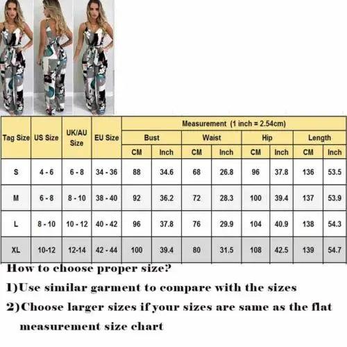 Women Wide Leg Long Pants Jumpsuit Floral Printed Sling V-Neck Low Chest Loose Romper Long Jumpsuit Back Zipper Up Summer-THAT FASHION STORE