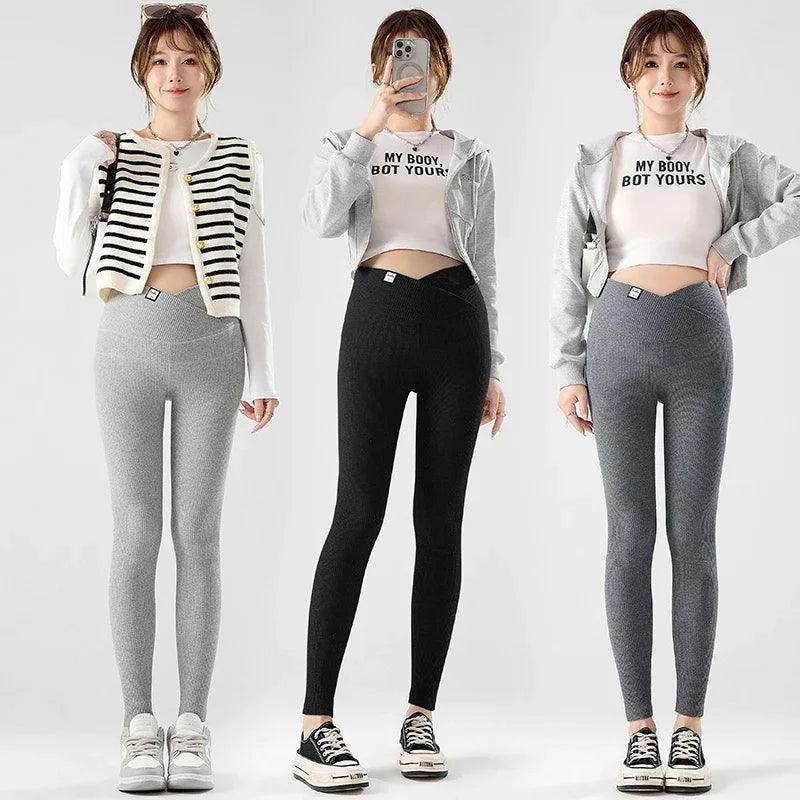 Across V Belly Maternity Legging 2024 Spring Summer Fashion Pencil Pants Clothes for Pregnant Women Youth Pregnancy Casual Wear-THAT FASHION STORE