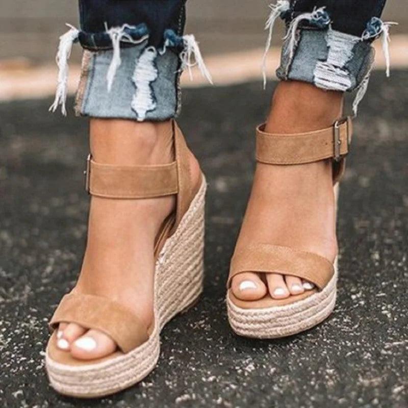 Women Leisure Wedges Heeled Wedge heel serpentine sandals Summer New Sandals Party Platform High Heels Shoes sandalias mujer-THAT FASHION STORE