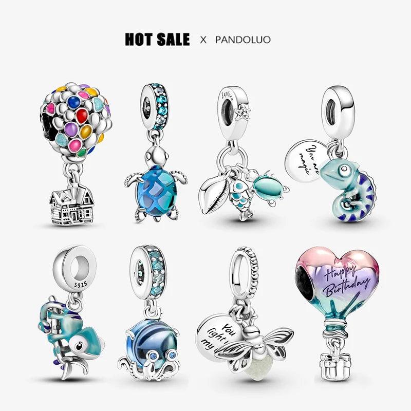 Hot Sale 925 Silver Chameleon Firefly Charm Fits Original Pandora Charm Bracelet Silver 925 Charm Beads DIY Boutique Jewelry-THAT FASHION STORE