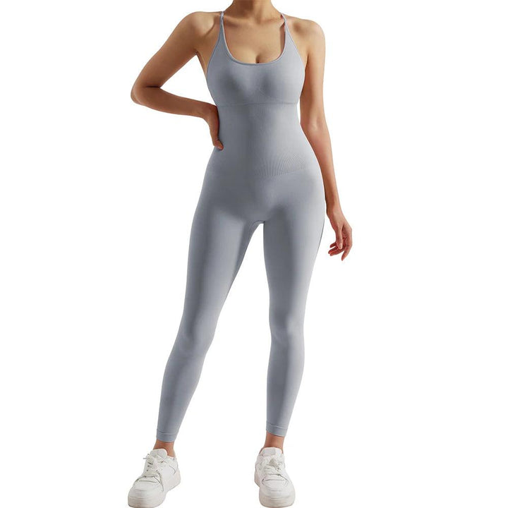 Bodycon Jumpsuit Women Full Seasons Casual Fitness Sporty Playsuit Sleeveless Slim Activewear All In One Jumpsuit Clothing Lady-THAT FASHION STORE