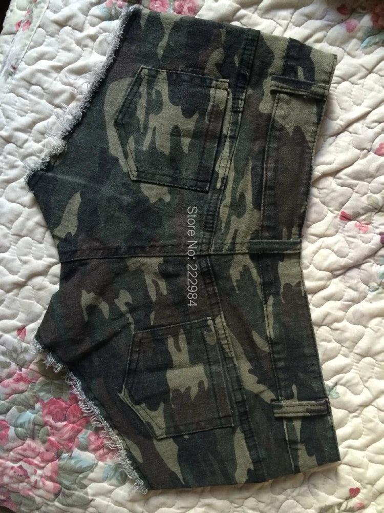 new fashion summer brand ladies girls Low waist sexy disco dance camouflage patterns Fatigues woman stretch tight shorts-THAT FASHION STORE