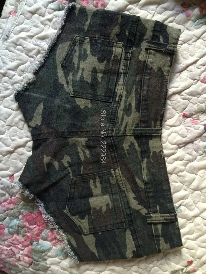 new fashion summer brand ladies girls Low waist sexy disco dance camouflage patterns Fatigues woman stretch tight shorts-THAT FASHION STORE