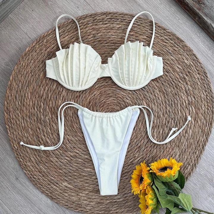 Sexy Shell Micro Bikini 2024 Women Swimsuit Female Swimwear Thong Bikinis Set Brazilian Beach Wear Bathing Suit Biquini-THAT FASHION STORE