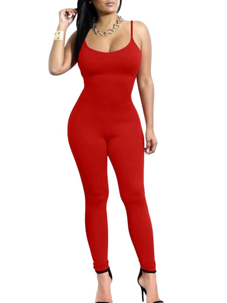 New Casual Leggings Women Jumpsuits Playsuits Suspenders Square Collar Sports Fitness Yoga Wear-THAT FASHION STORE