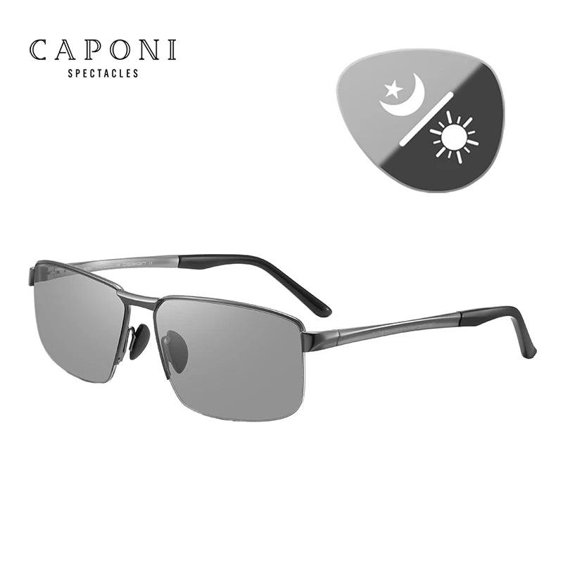 CAPONI New Sunglasses For Men Nylon Polarized Photochromic Alloy Driving Sun Glasses UV400 Brand Designer Shades BS8917-THAT FASHION STORE