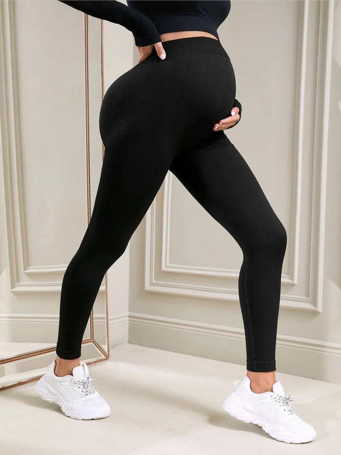 High Waist pregnancy Leggings Skinny Maternity clothes for pregnant women Belly Support Knitted Leggins Body Shaper Trousers-THAT FASHION STORE