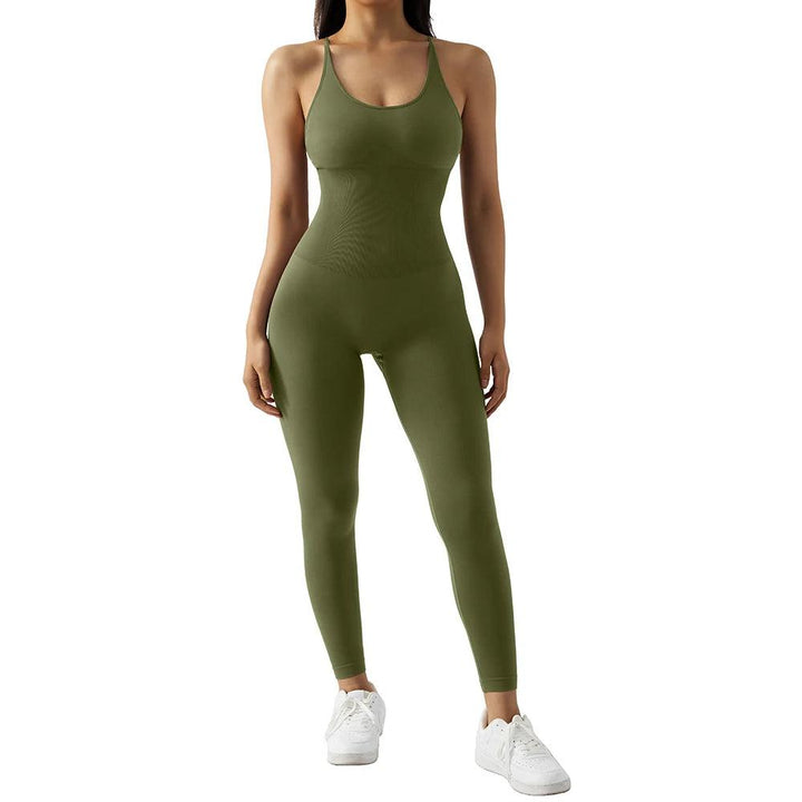 Bodycon Jumpsuit Women Full Seasons Casual Fitness Sporty Playsuit Sleeveless Slim Activewear All In One Jumpsuit Clothing Lady-THAT FASHION STORE