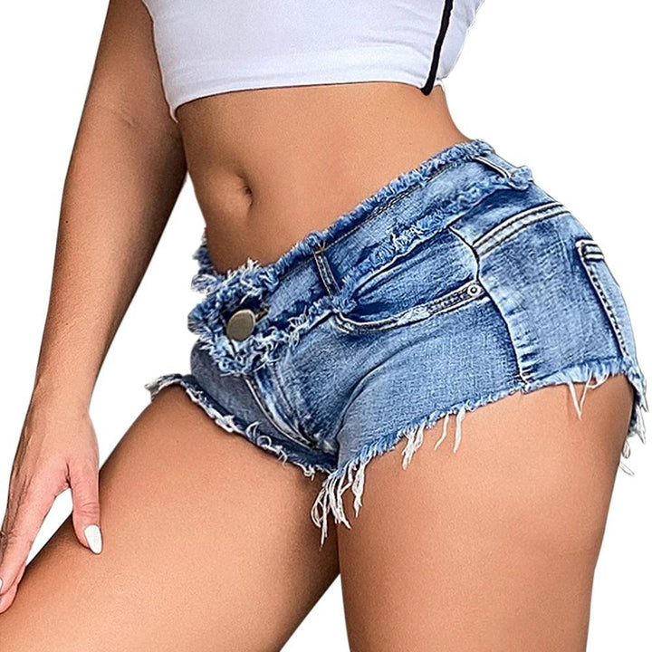 4009 # Sexy New Summer Low Waist Plus Size High Elastic Casual Women's Jeans Denim Shorts-THAT FASHION STORE