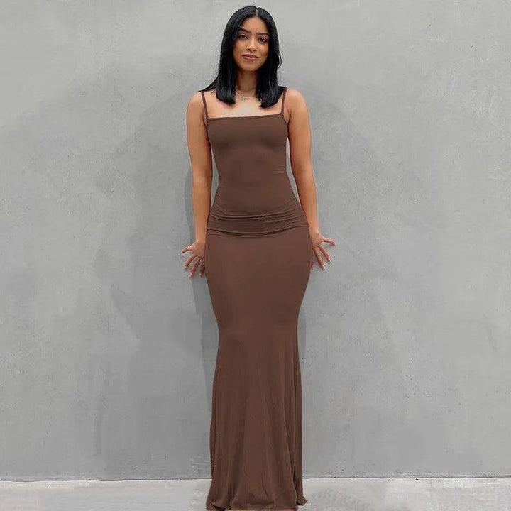 Satin Slip Sleeveless Backless Maxi Dress Women 2023 Y2K Summer Bodycon Elegant Sexy Outfits Ladies Birthday Party Club Sundress-THAT FASHION STORE