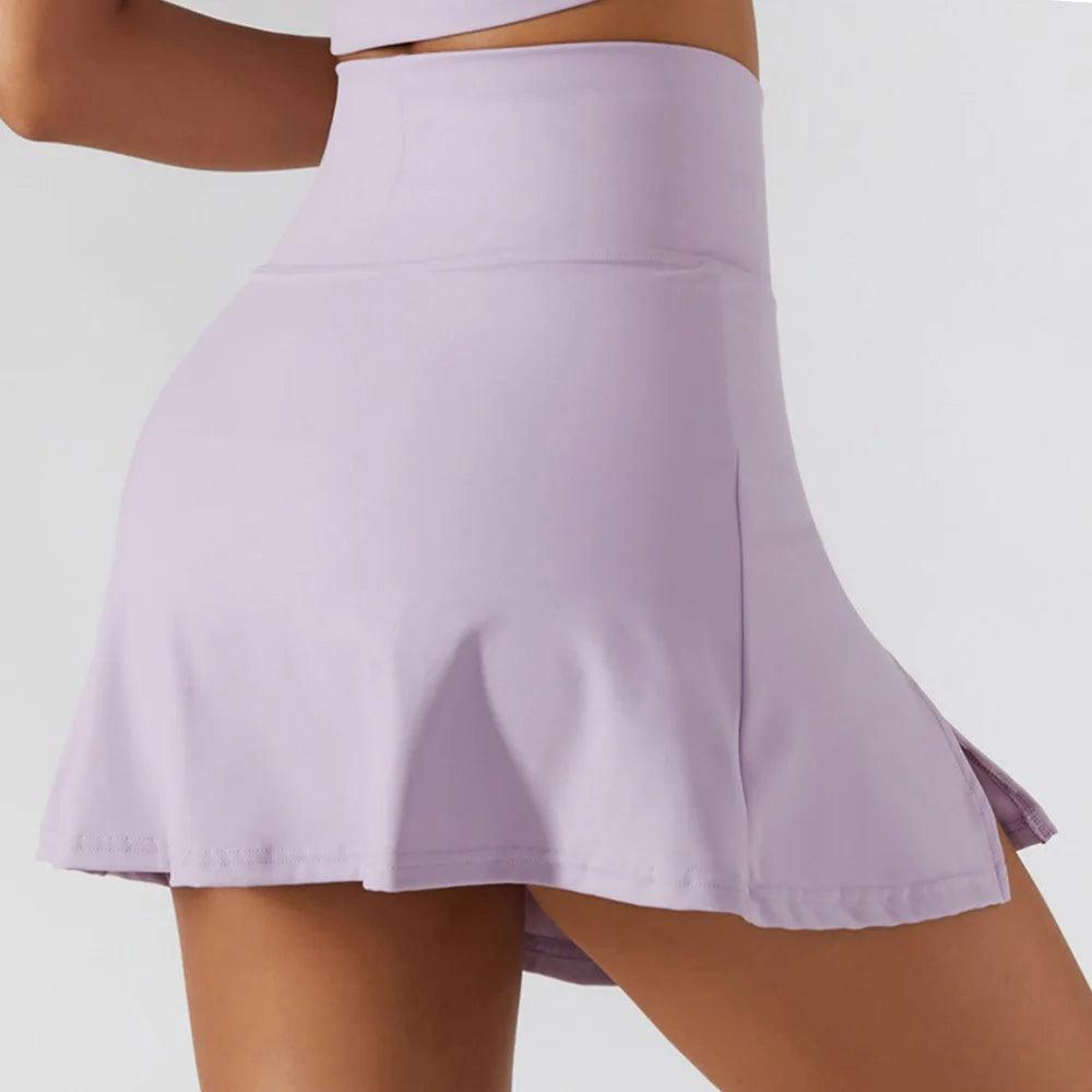 Cloud Hide Women Safe Sports Skirt Workout Tennis Skirts Home Dancing Cycling Fitness Shorts High Waist Quick Dry Running Skorts-THAT FASHION STORE