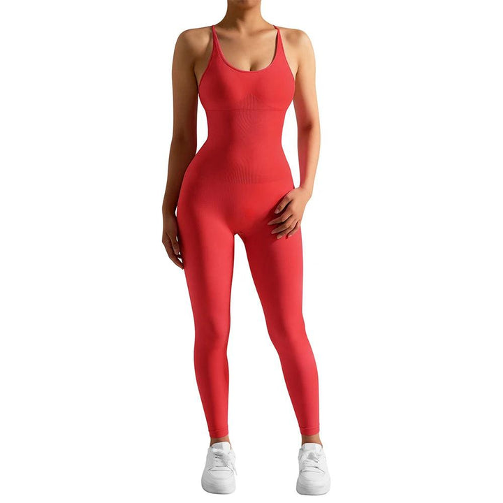 Bodycon Jumpsuit Women Full Seasons Casual Fitness Sporty Playsuit Sleeveless Slim Activewear All In One Jumpsuit Clothing Lady-THAT FASHION STORE